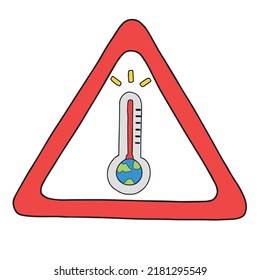 Planet earth in thermometer, Global warming concept.