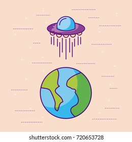 planet earth ufo ship space universe