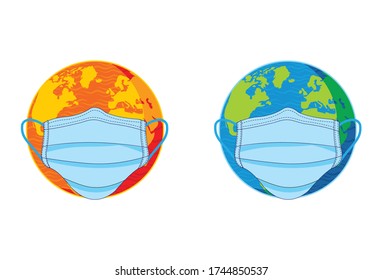 Planet Earth uses face shields to prevent the spread of the Corona virus