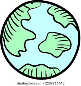 Planet Earth Vector in Cartoon Design