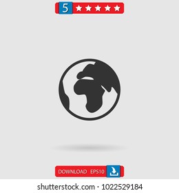 planet earth vector icon