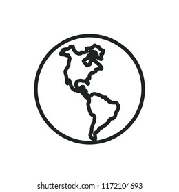 planet Earth vector icon