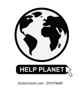planet earth vector icon