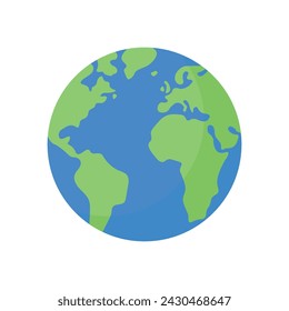 Planet Earth vector icon, Earth day flat symbol