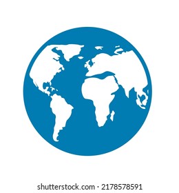 Planet Earth vector icon. Flat planet earth icon. Flat design vector illustration for web banner, internet and mobile devices, infographics. Vector illustration