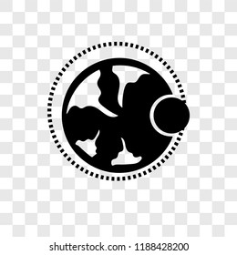 Planet earth vector icon isolated on transparent background, Planet earth transparency logo concept