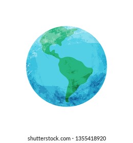 Planeta Tierra. Ilustración del vector