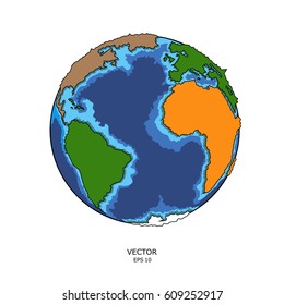 Planet Earth. Vector illustration
