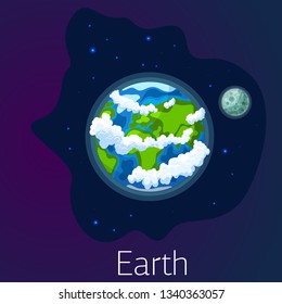 planet earth vector illustration cartoon style