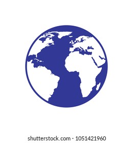 Planet Earth. Vector illustration of Earth. Isolated on a white background.