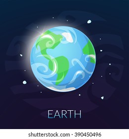 The planet Earth, vector illustration isolated on background