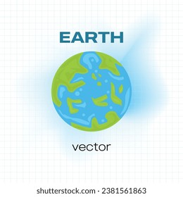 Planet Earth vector illustration with mesh