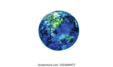 Planet earth vector illustration  on white background.