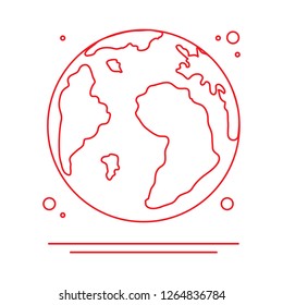Planet Earth vector illustration. World vector icon. Earth Day. Design for astronomy apps, websites, print.