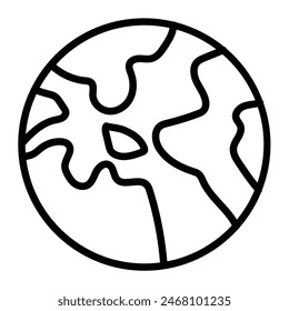 Diseño de iconos de línea de Vector Planet Earth