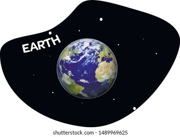 Planet Earth vector, solar system