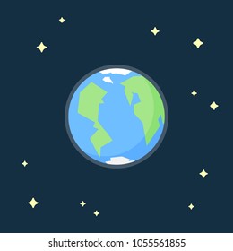 Planet Earth View Space Solar System Stock Vector (Royalty Free ...