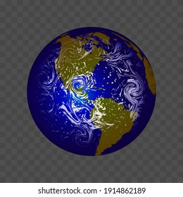 Planet-Earth-View aus der Weltraumvektorgrafik