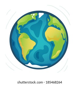 Planet earth or world eco model in vector