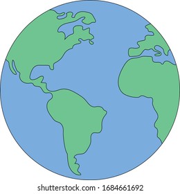 Planet Earth world globe