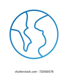 planet earth world system solar icon