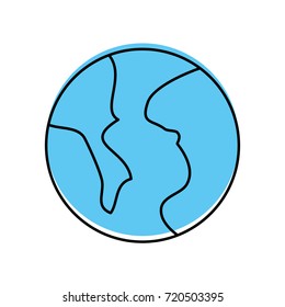 planet earth world system solar icon