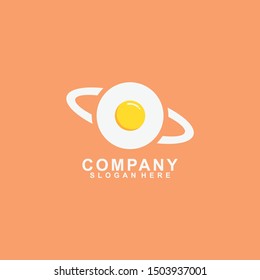 Planet Of Egg Logo Design. Planet Of Egg Logo Design Template. Flat Logo. Planet Of Egg Icon. Modern Design. Vector Illustration