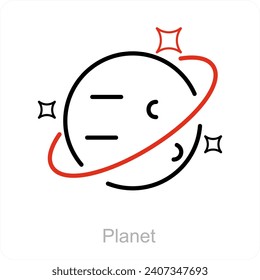 Planet and environment icon concept