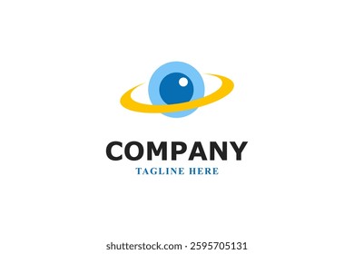 planet and eye minimal logo