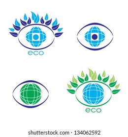  Planet eyes. Concept.Vector. EPS-10 (non transparent elements,non gradient).