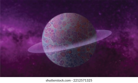 Planet With A Flash Of Light, Abstract Background
