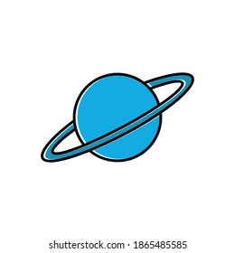 Icono plano planetario. Símbolo de educación. diseño simple editable. ilustración de vector de diseño