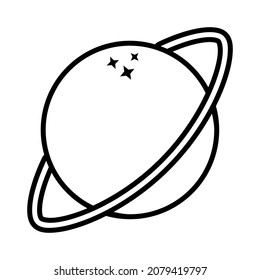 Planet flat icon  Galaxy space concept