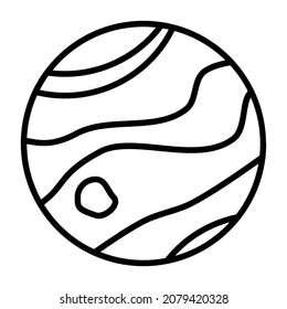 Planet flach Symbol Galaxy Weltraumkonzept
