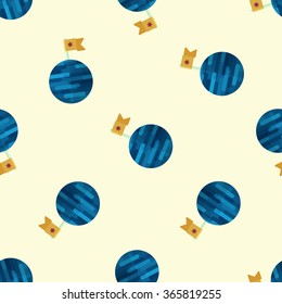 Planet flat icon, seamless pattern background