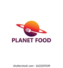 Planet Food Logo Template Design