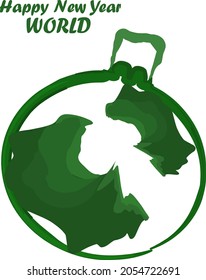 Planet in the form of a green Christmas ball