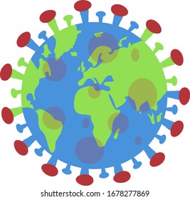 planet in the form of a virus