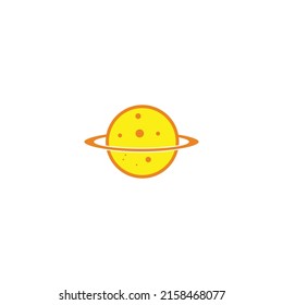 Planet and Fried geometric symbol simple logo vector