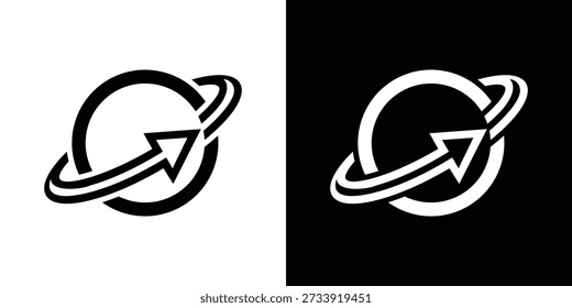 Planeta Galaxy Icono de diseño simple