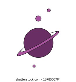 Planet Galaxy Icon Design Vector