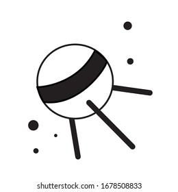 Planet Galaxy Icon Design Vector