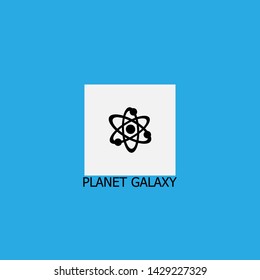 planet galaxy icon sign signifier vector