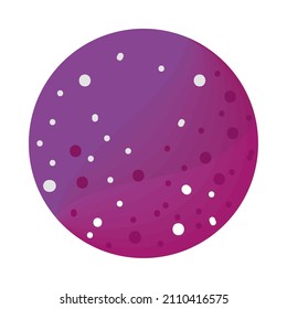 planet galaxy space flat icon
