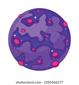 planet galaxy space icon isolated
