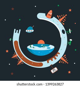 Planet for the game. Child Game. Chocolate Apocalypse.