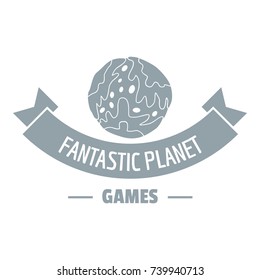 Planet game logo. Simple illustration of planet game vector logo for web