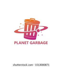 Planet Garbage Logo Template Design