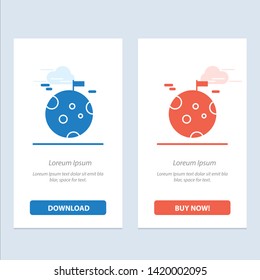 Planet, Gas, Giant, Space  Blue and Red Download and Buy Now web Widget Card Template