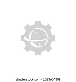 Planet Gear Logo Icon Design